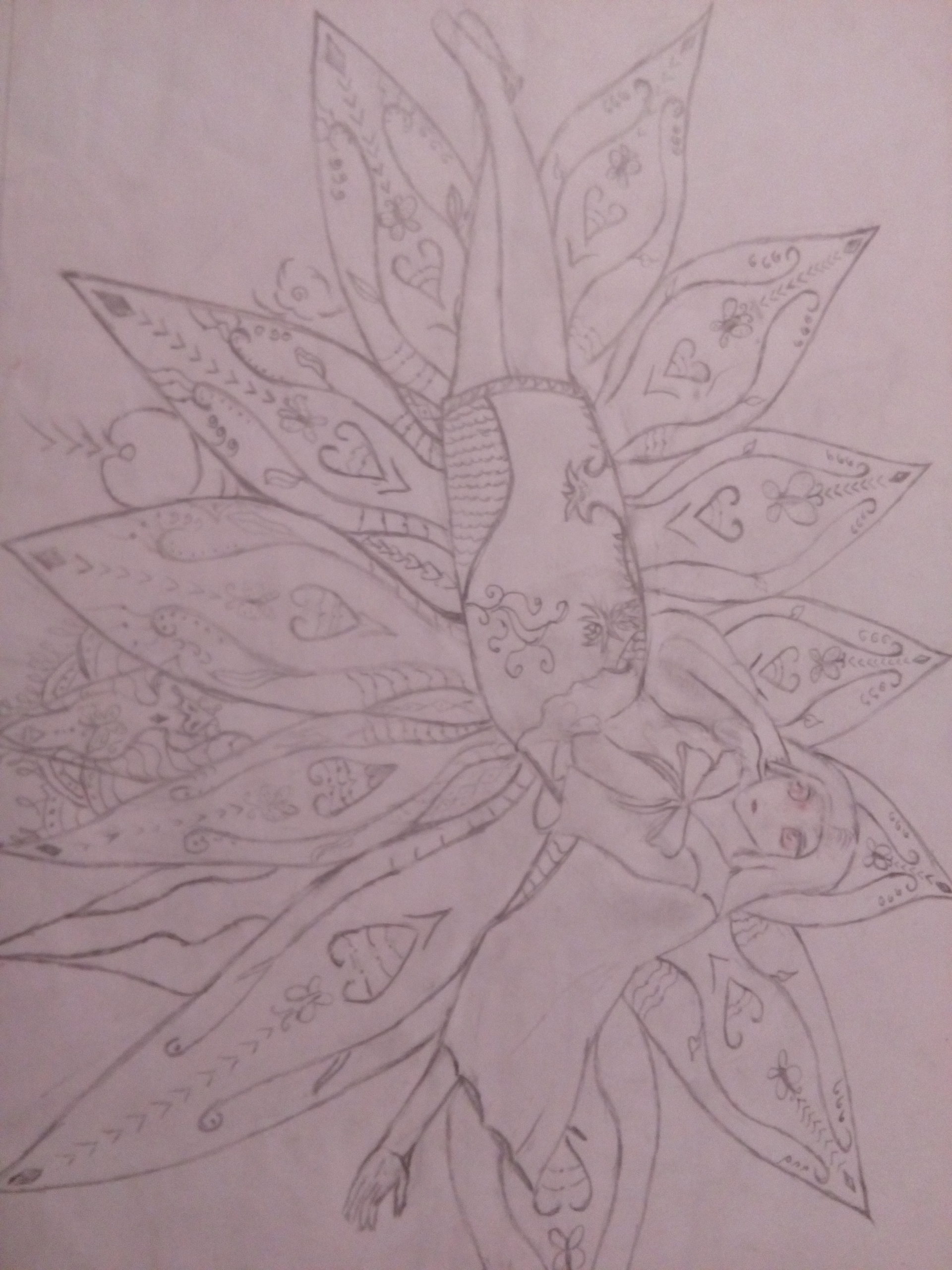femme lotus dessin