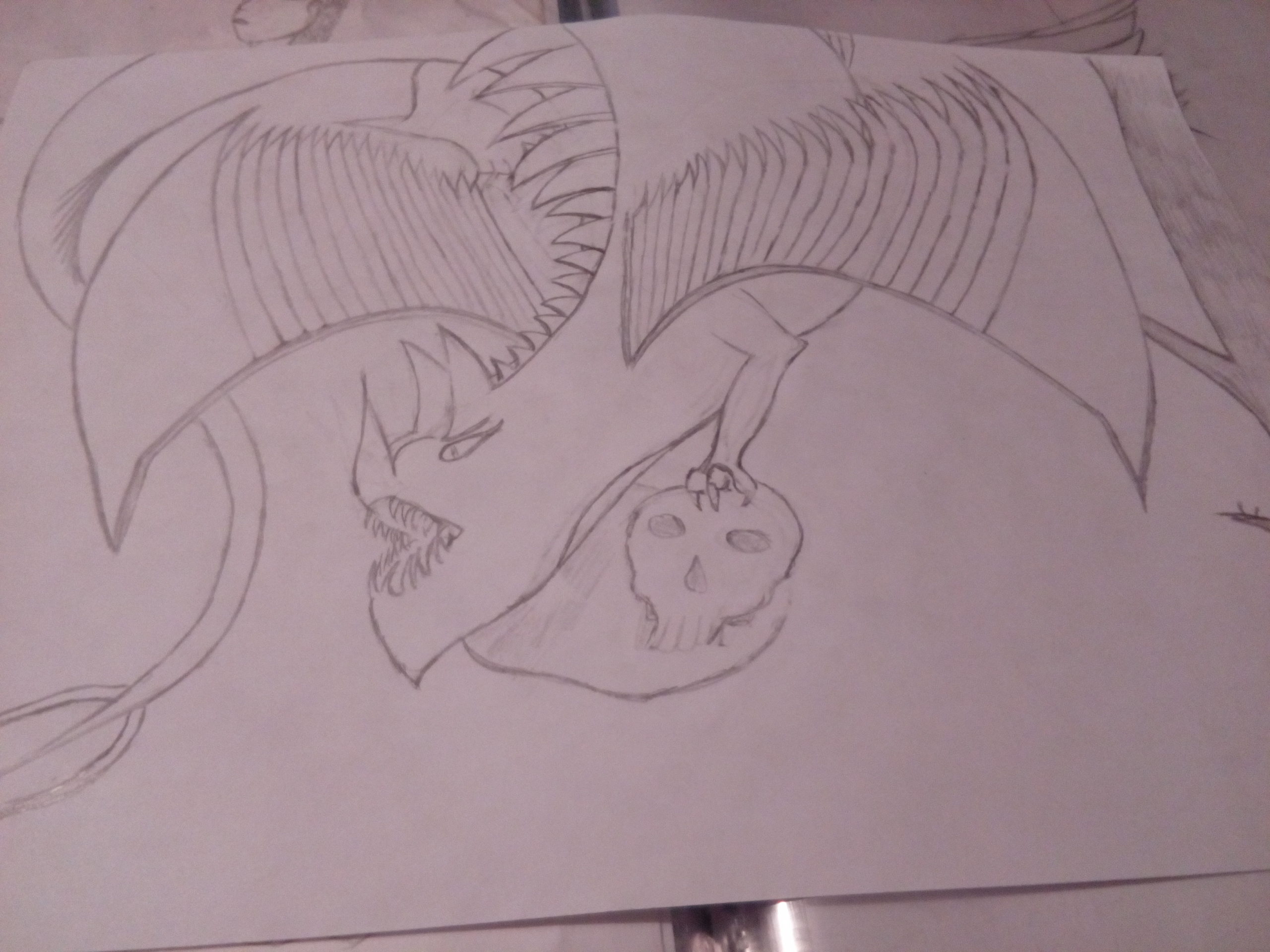 dragon dessin crayon