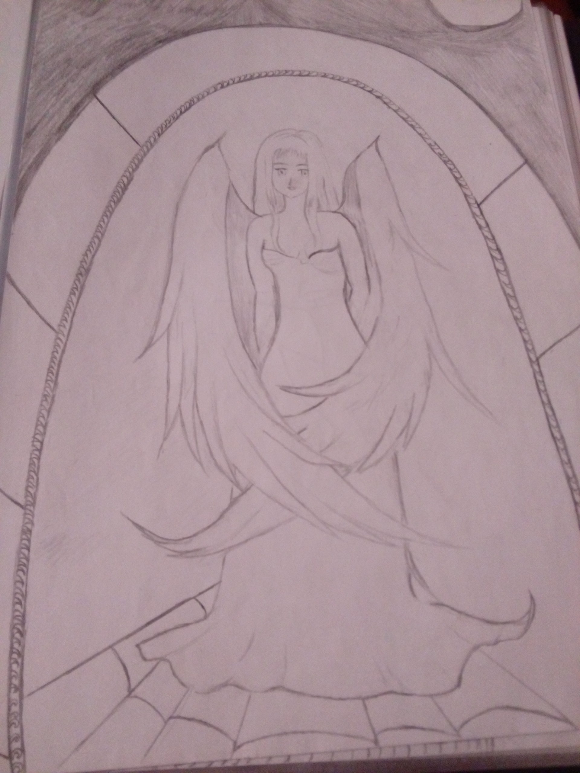 femme ange dessin papier arche bouclainville infographiste