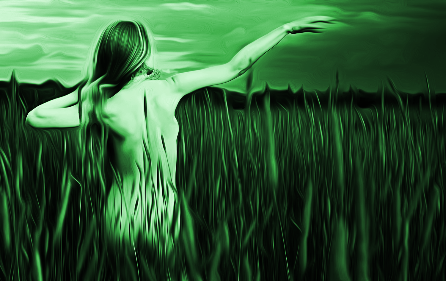 femme nue champ effet aquarelle bouclainville web designer