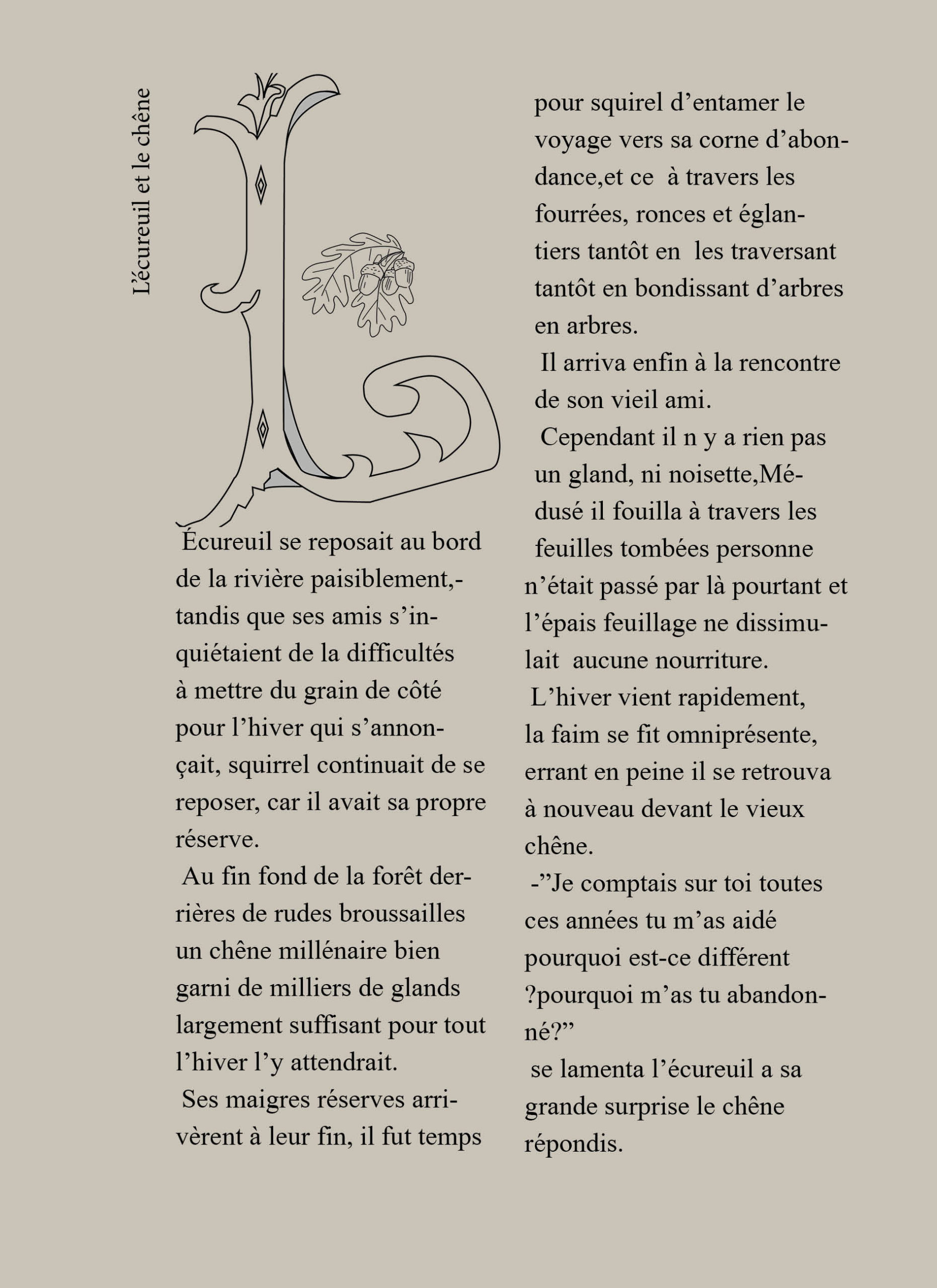 fairy tales écureuil et le chene bouclainville